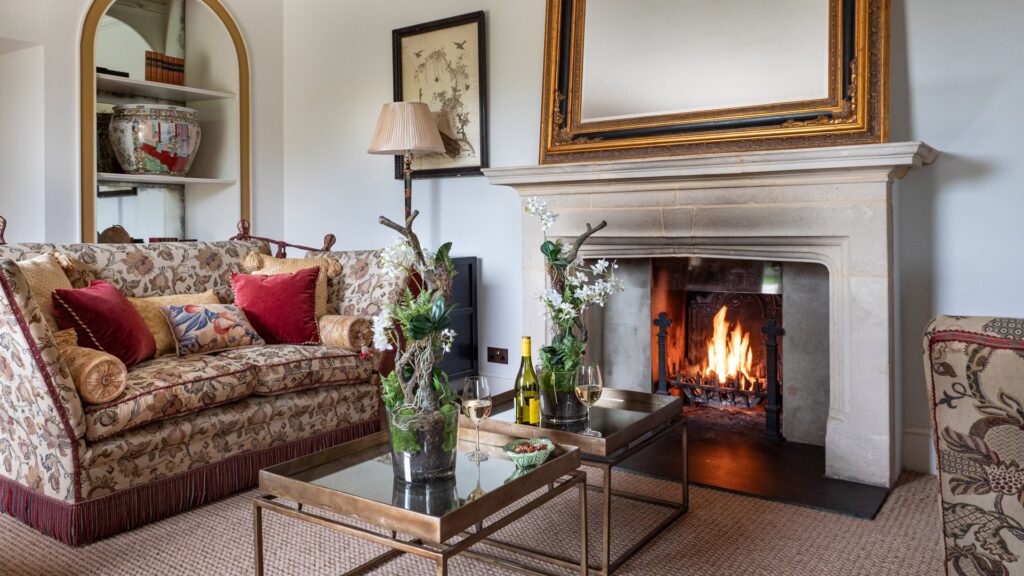 Brookside Lodge drawing room fire